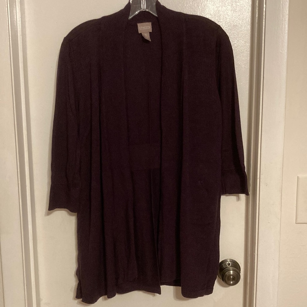 Chico’s Women’s Open Front Cardigan 3/4 Length Sleeves (size 2)